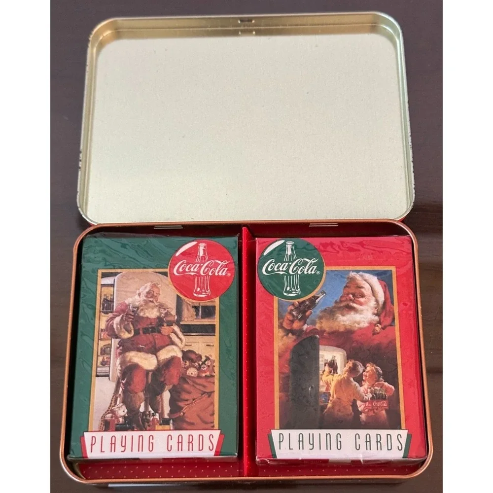 Coca Cola Nostalgia Playing Cards 2 Decks In‎ Collectible Tin